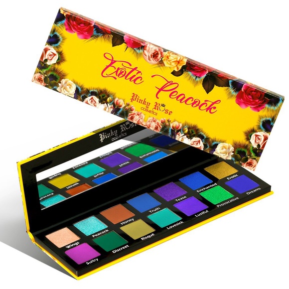 🎀PINKY ROSE EXOTIC PEACOCK EYESHADOW PALETTE - Picture 3 of 11